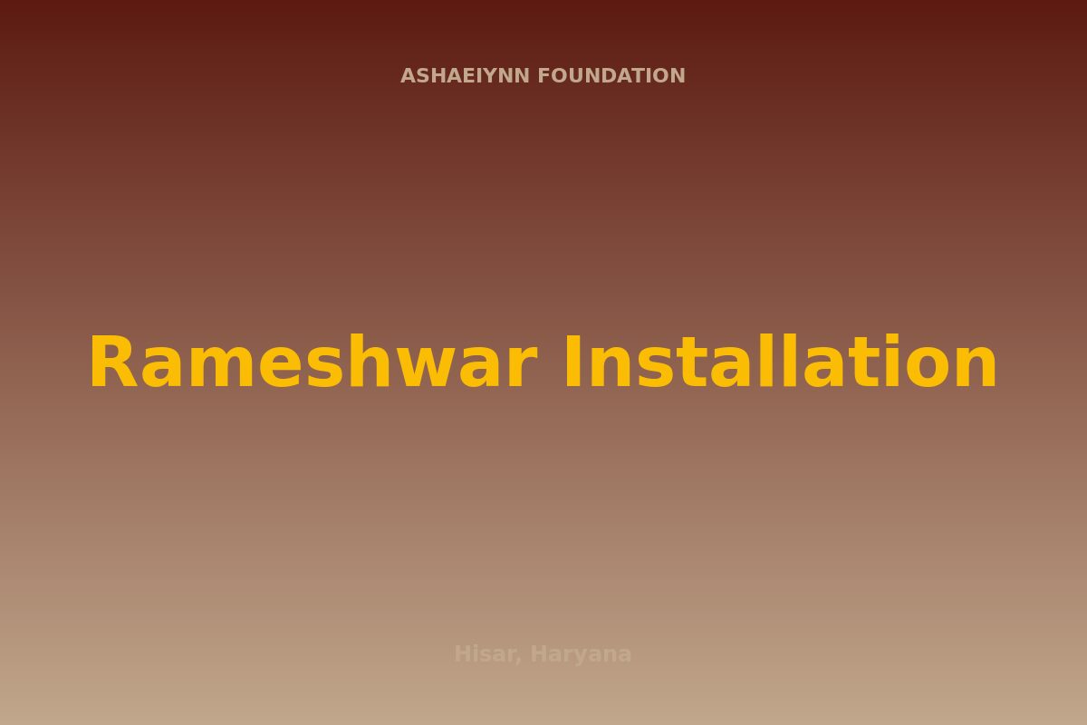 Rameshwar deity installation